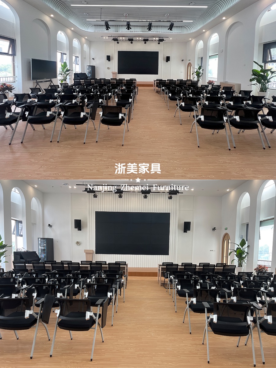 报告厅全景:礼堂椅扇形阵列